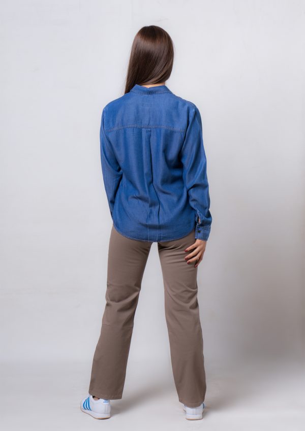Camisa Clásica Jean Azul - Imagen 2