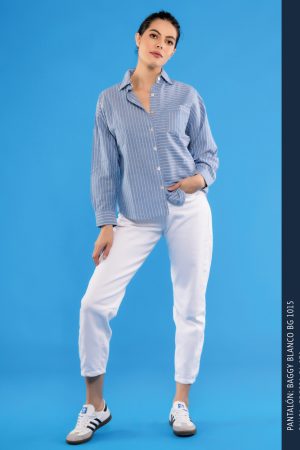 Camisa Edessa Celeste con Rayas