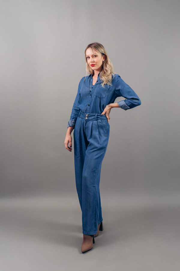 Camisa Azul con Bolsillo - Imagen 2