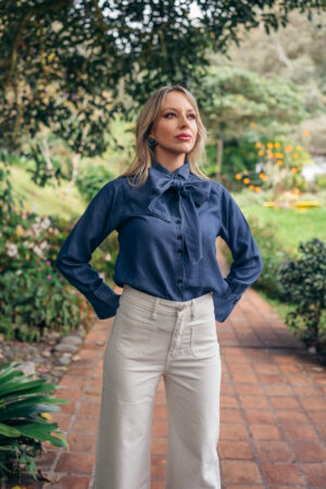 Camisa de Denim lazo