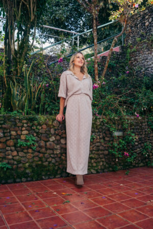 Falda Tejido Beige