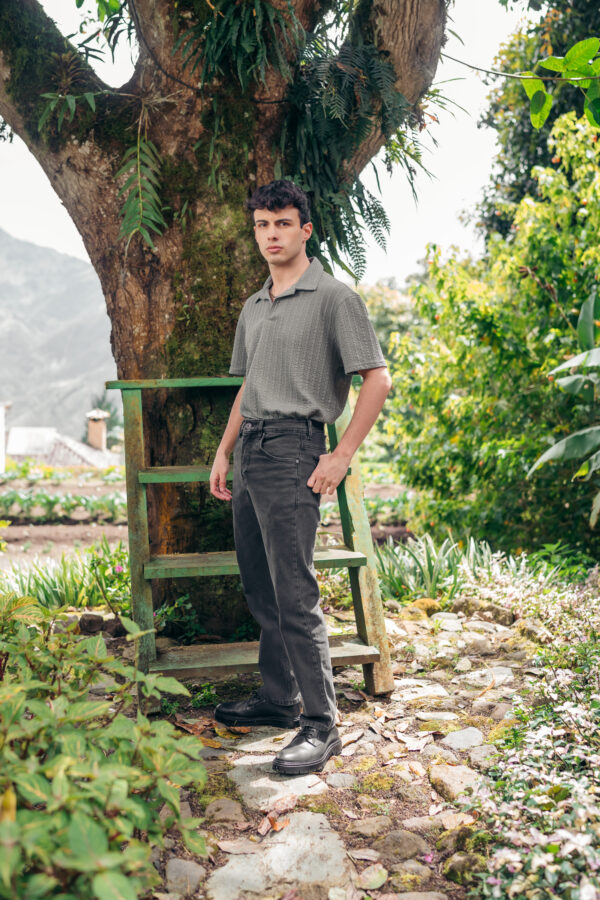 Pantalon jean gris - Imagen 2