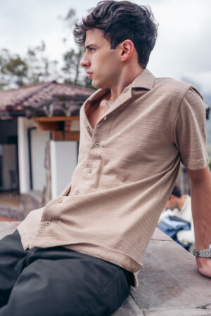 Camisa manga corta caki
