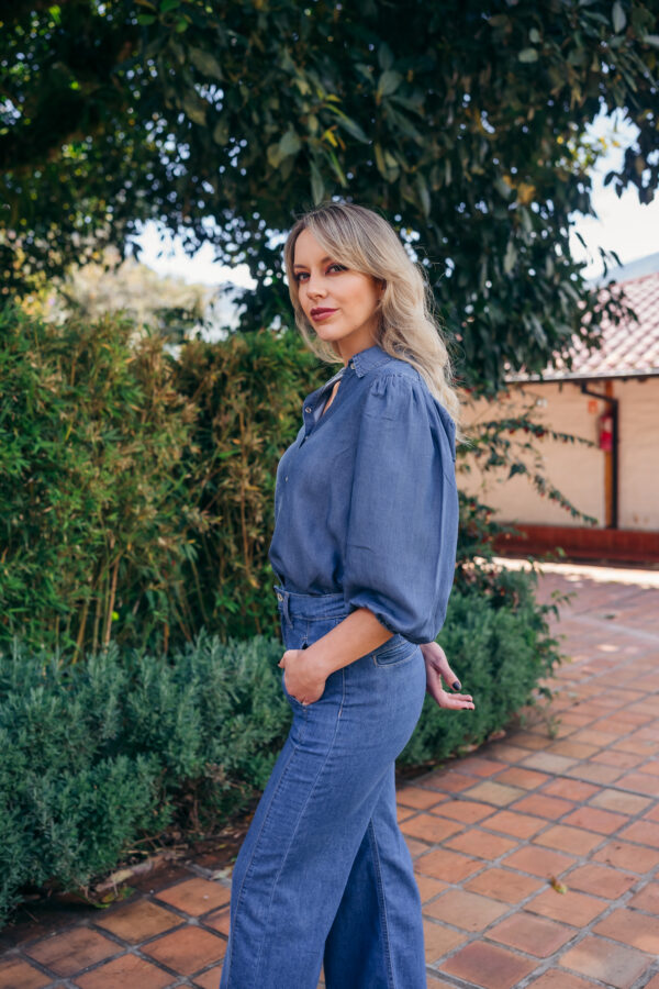 Blusa Denim Abullanada - Imagen 2