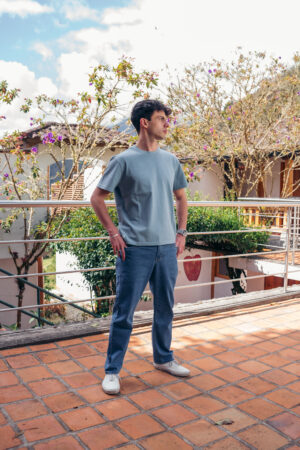 Pantalon jean celeste