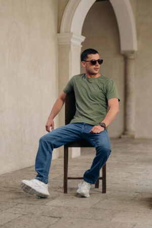 Camiseta Cuello Redondo  Verde