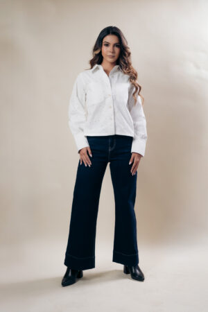 Camisa Dama dos Bolsillos Blanco