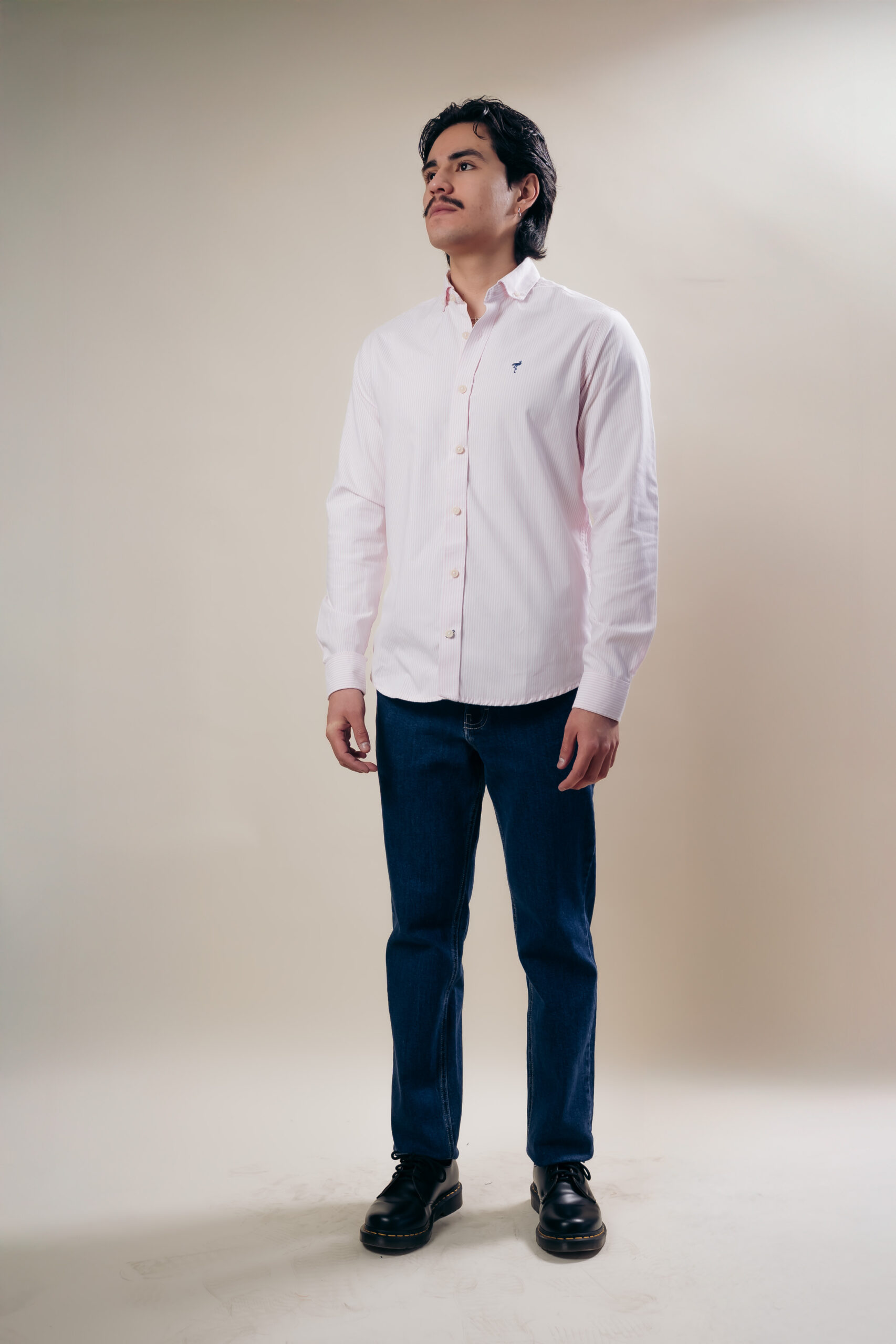 Camisa Clásica Rosa Rayas