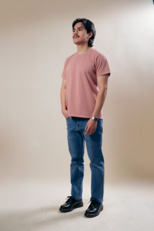 Camiseta Salmon Cuello Redondo