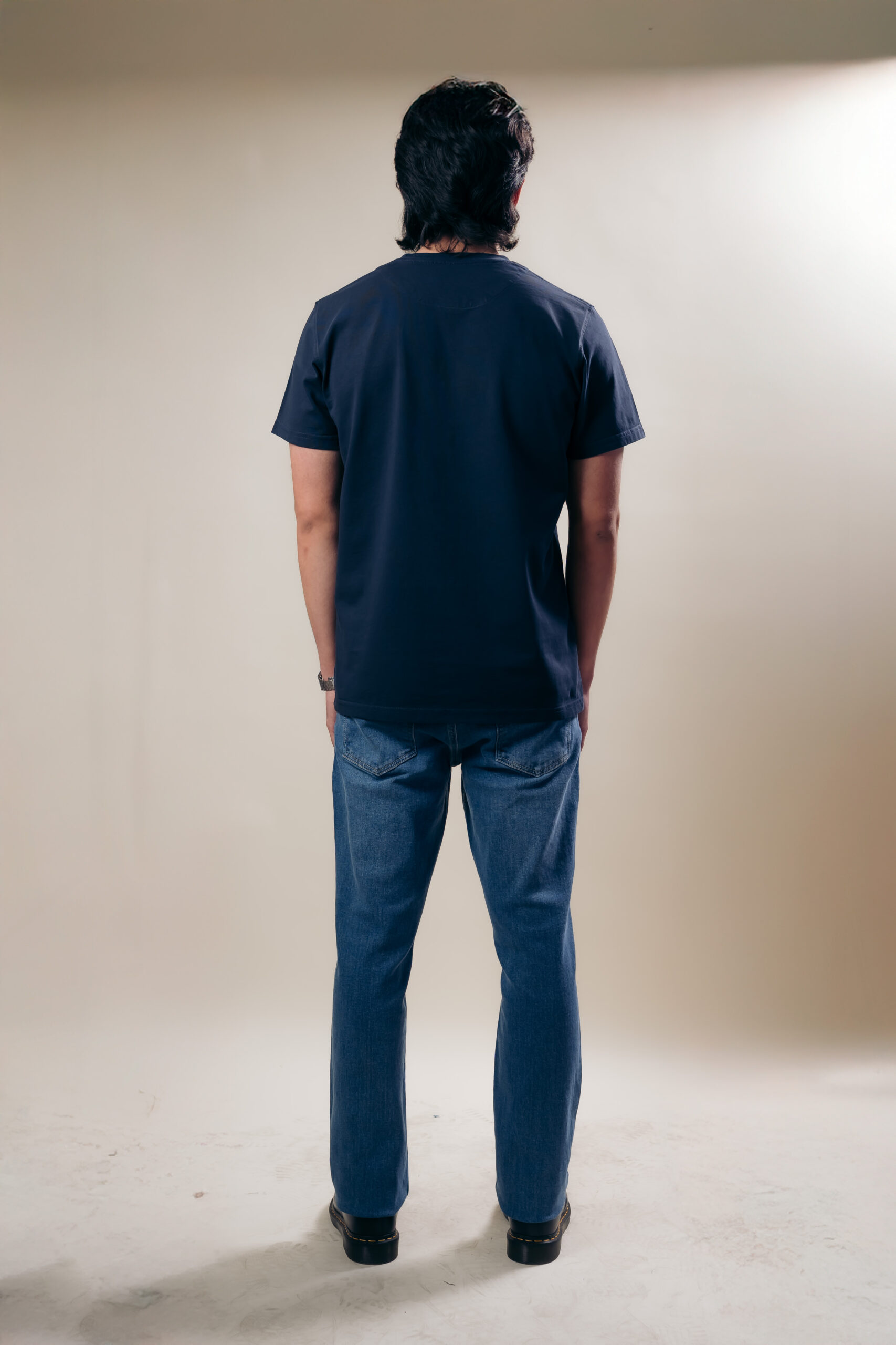 Camiseta Azul Cuello Redondo - Imagen 2