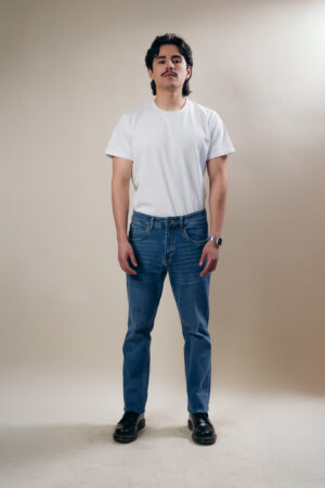 Pantalón Recto Celeste