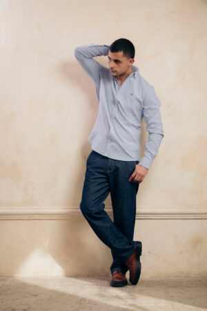 Camisa Clásica Celeste