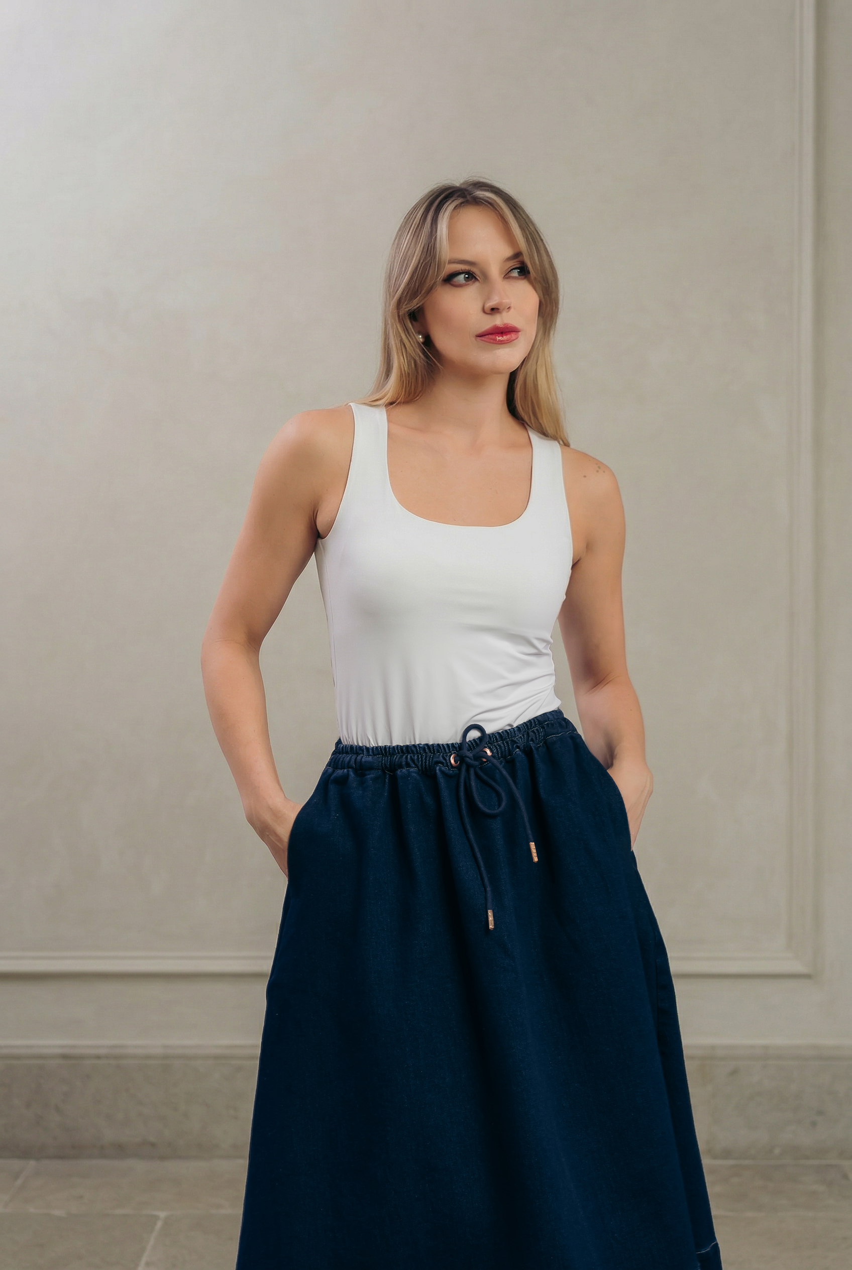 Falda Larga Deniim - Imagen 3