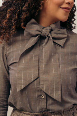 Camisa Cuadros con Lazo