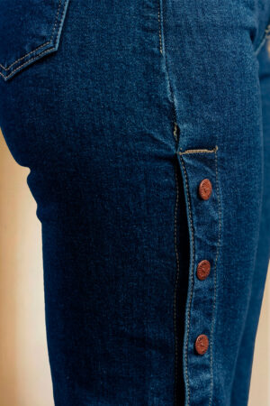 Wide Leg Botones Lateral