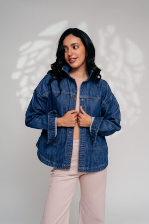 Chaqueta Larga Denim Azul