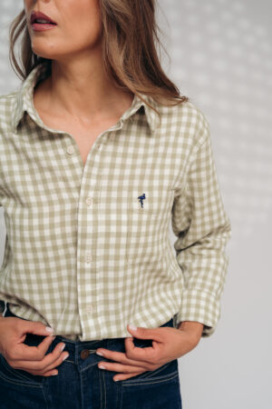 Blusa verde cuadros