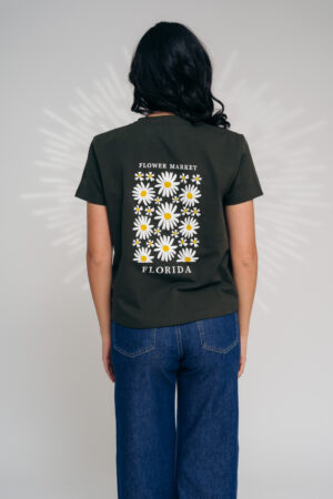 Camiseta estampada verde