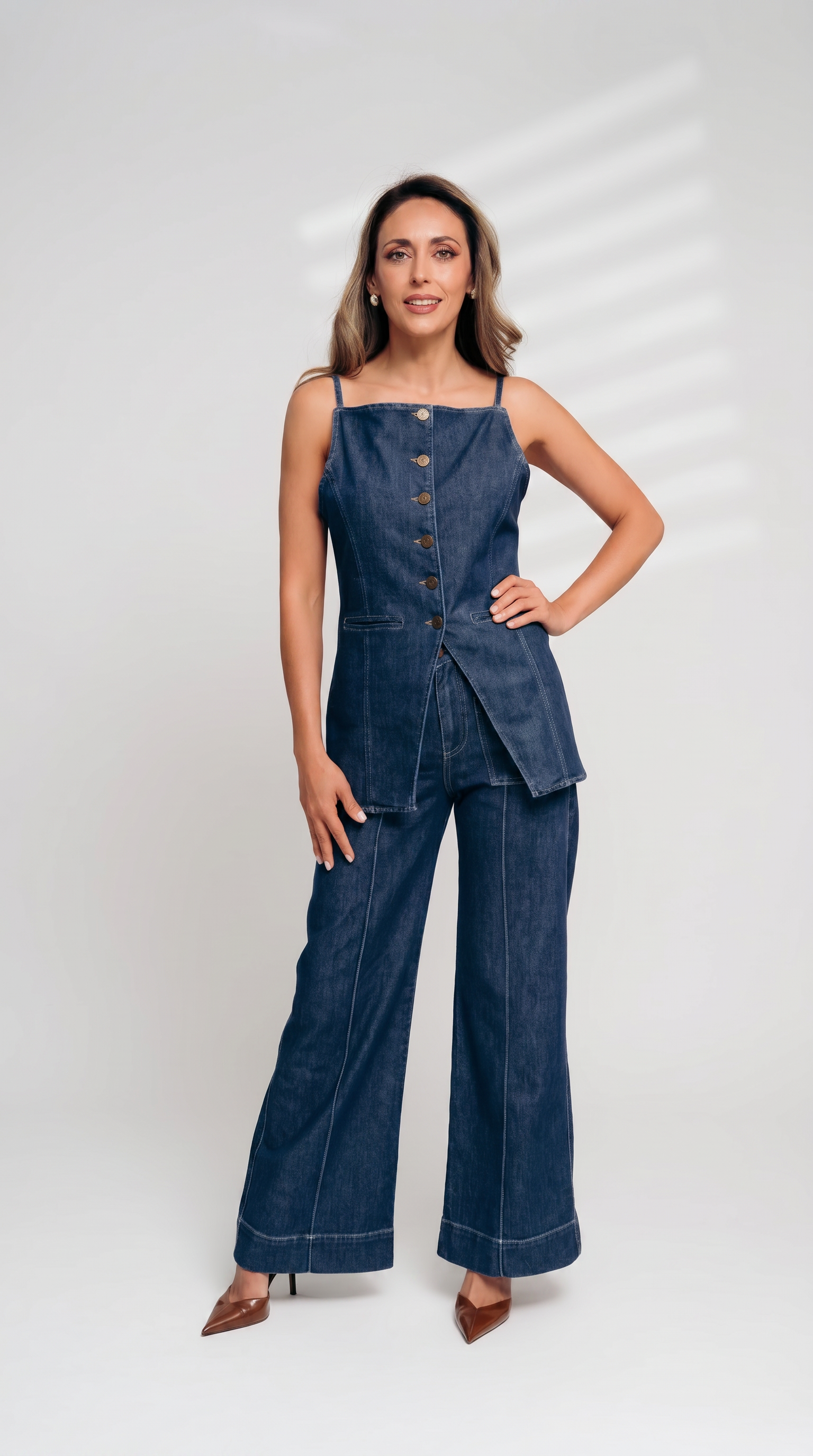 Chaleco botones azul