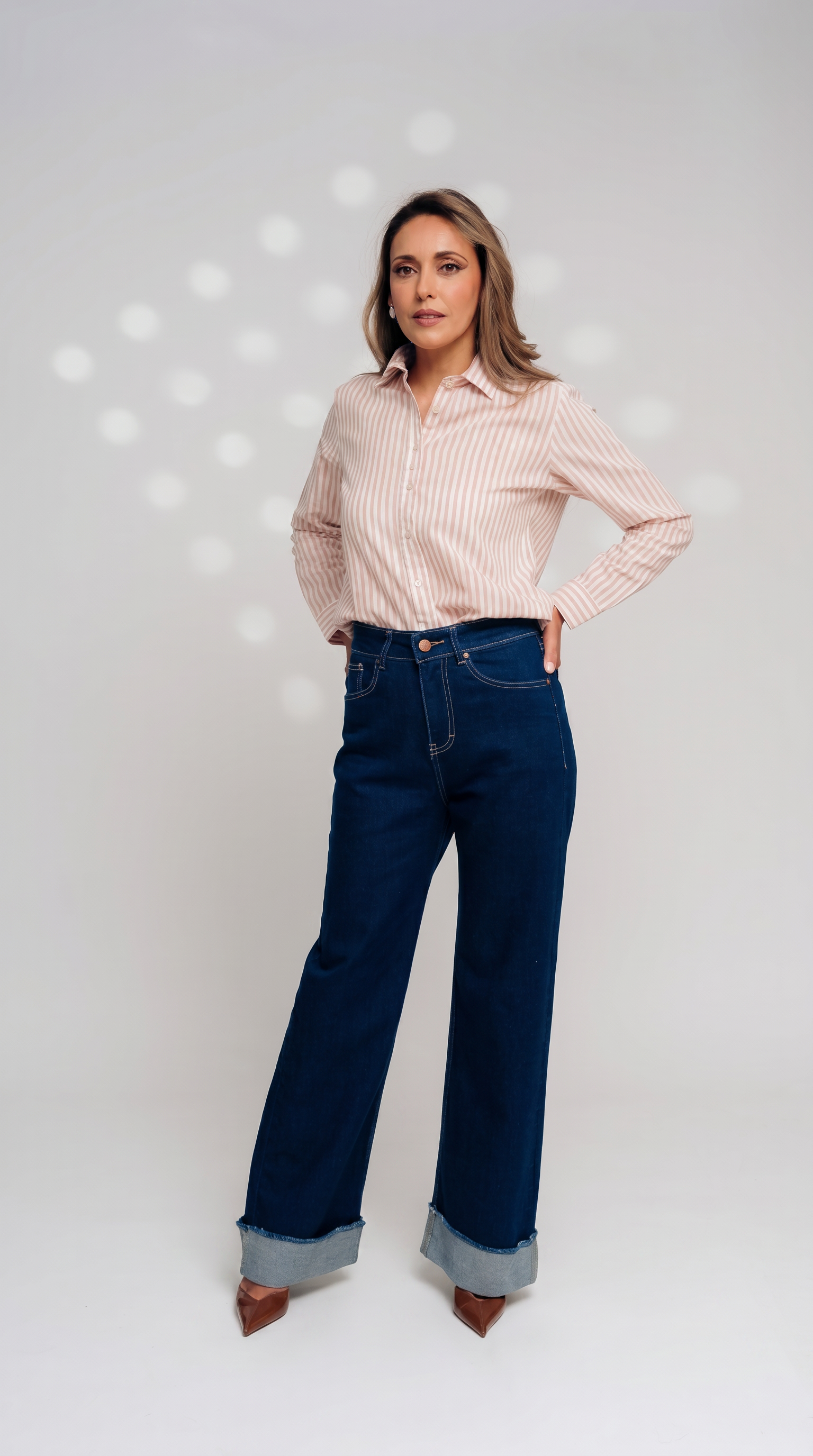 Recto basta ancha azul