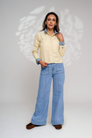 Wide leg bolsillo cuadrado hielo