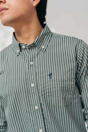 Camisa verde rayas