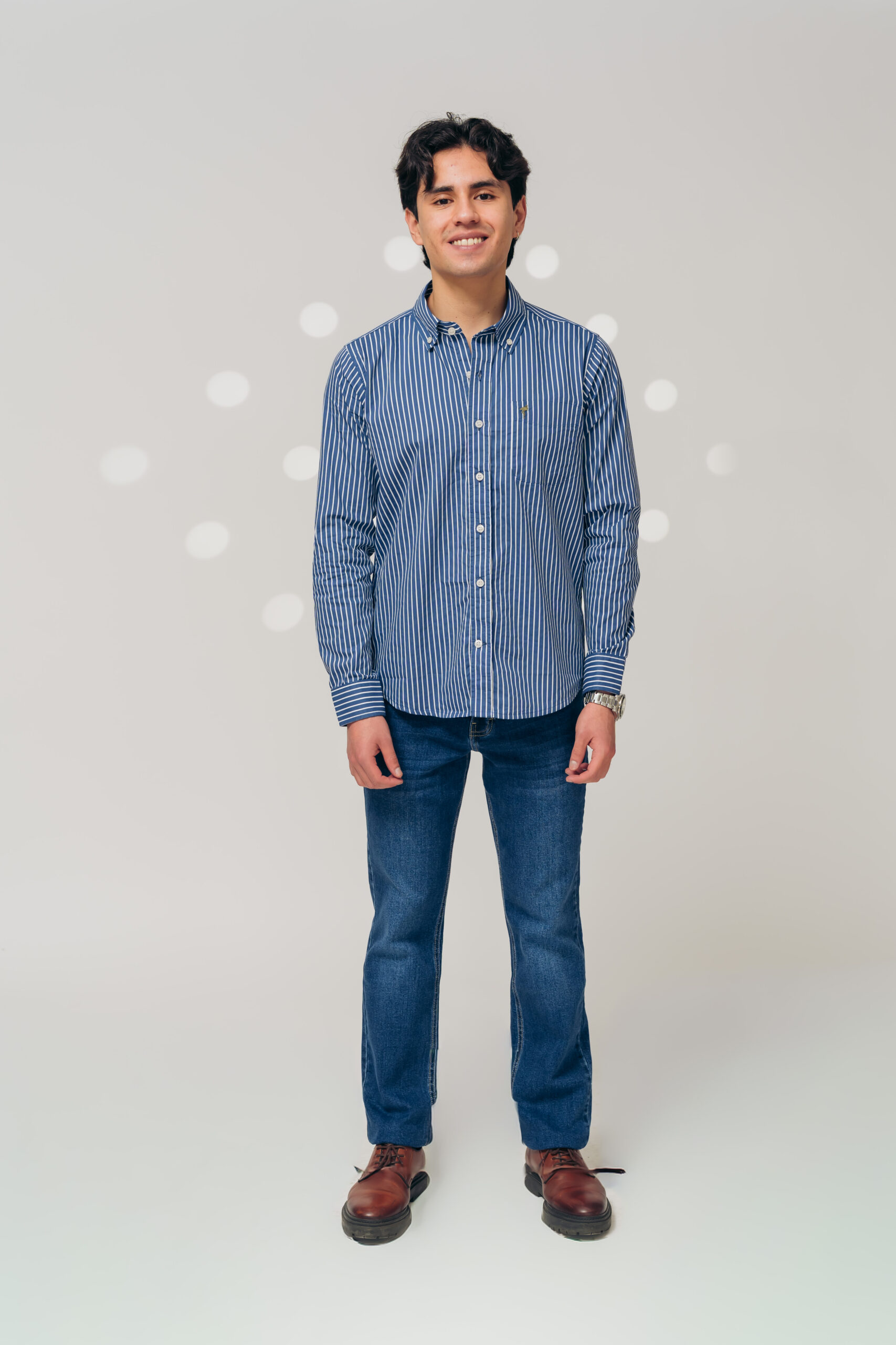 Camisa azul rayas - Imagen 3