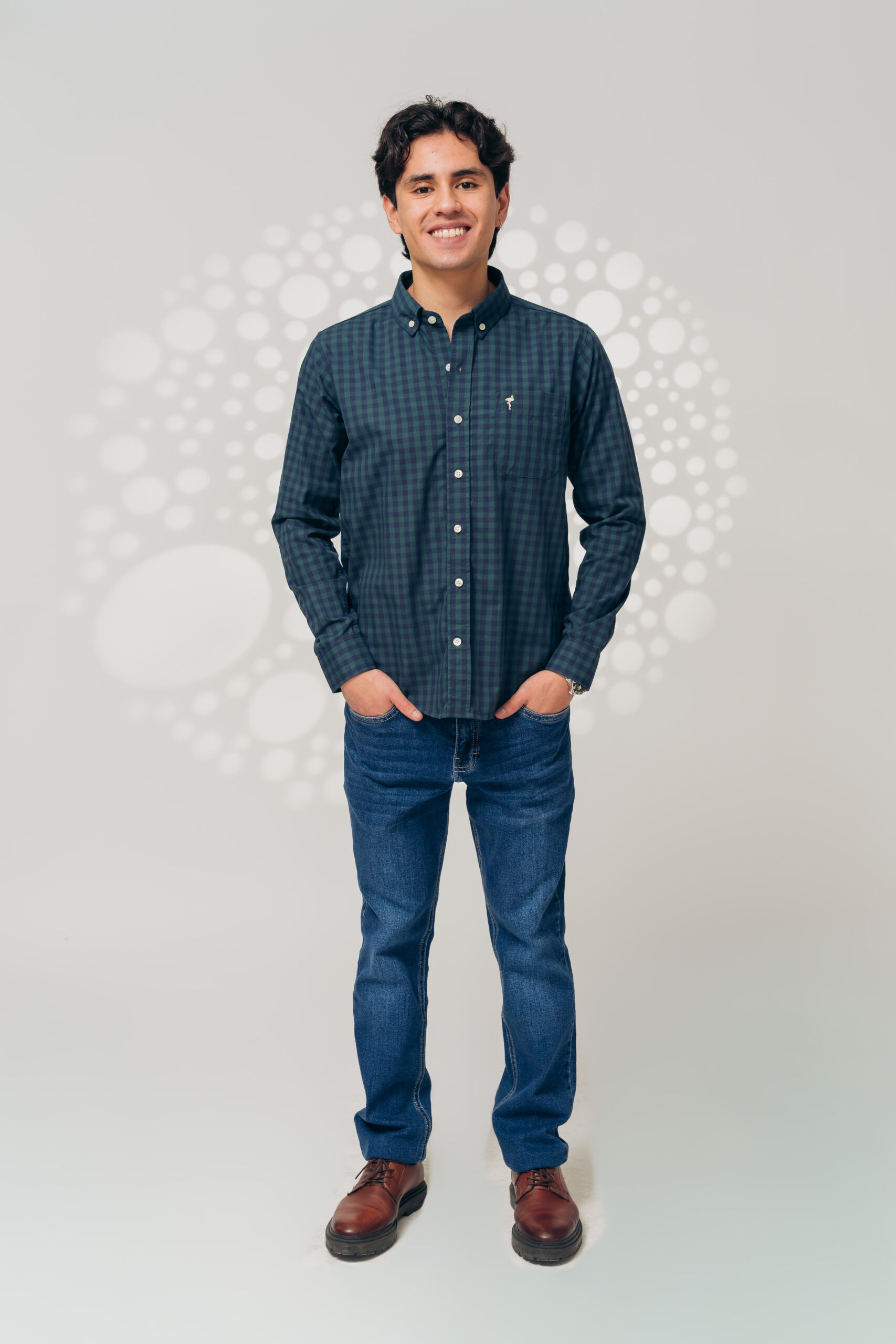 Camisa azul-verde cuadros - Imagen 6
