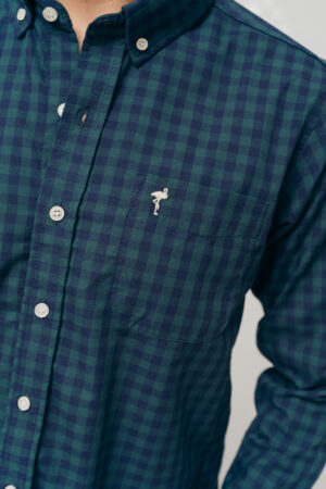 Camisa azul-verde cuadros