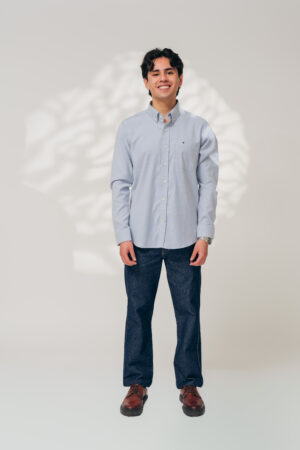 Camisa Oxford Celeste