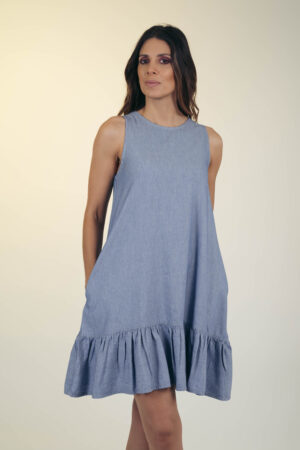 Vestido victoria celeste