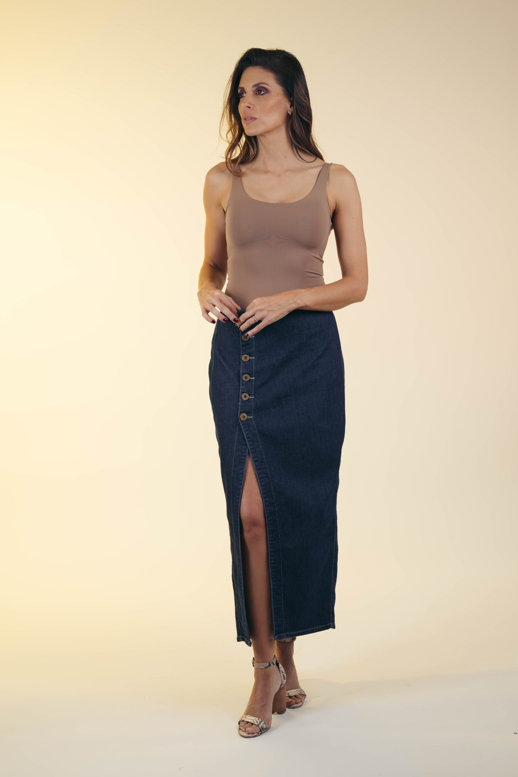 Falda denim lapiz - Imagen 3