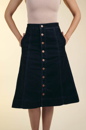 Falda pana azul